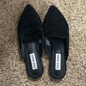Black Steve Madden Slip Ons
